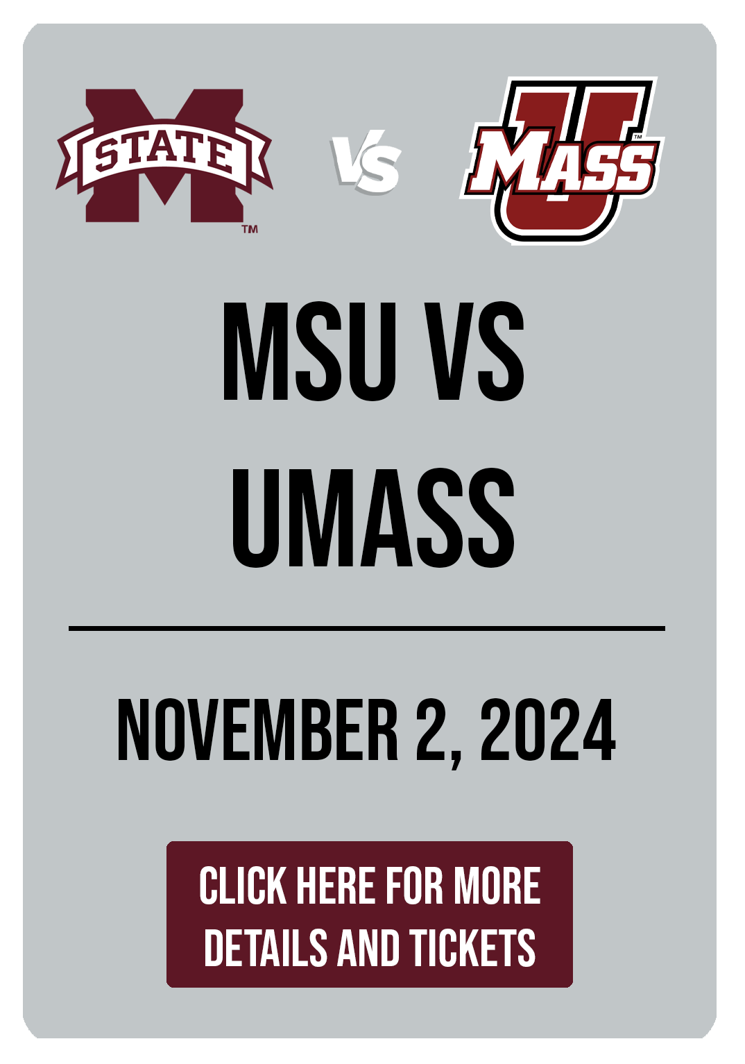 MSU vs UMASS Homecoming Tailgate